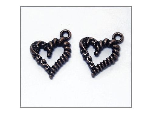 Heart Charm (antique copper colour) TB146